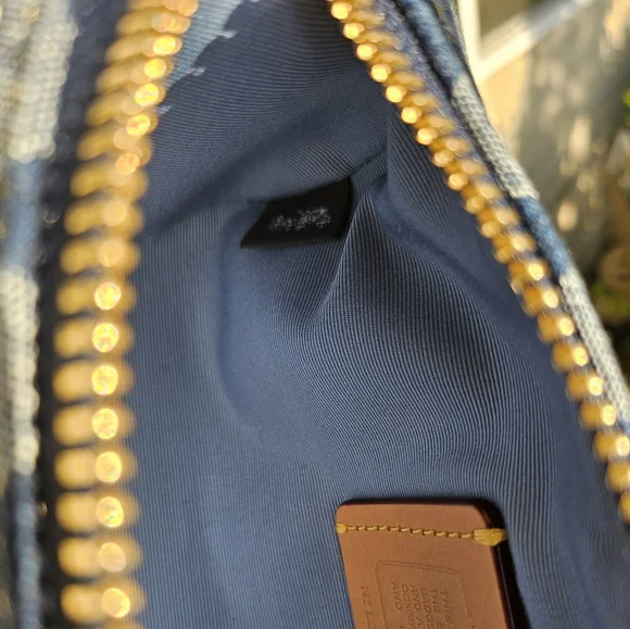 NWT Coach NOLITA DenimSignature Barrel Bag - Picture 9 of 12